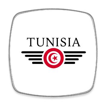 T-shirt design de style tunisien - Magnet carré - blanc - Devant