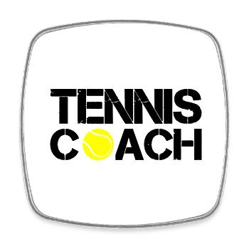 Tennis Coach - Square fridge magnet - white - Front