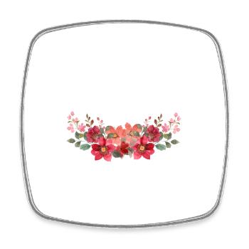 La mariée fleurs - Magnet carré - blanc - Devant