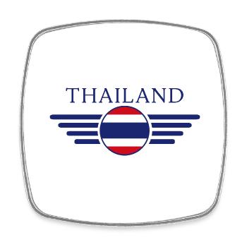 Thailand Style Design T-Shirt - Square fridge magnet - white - Front