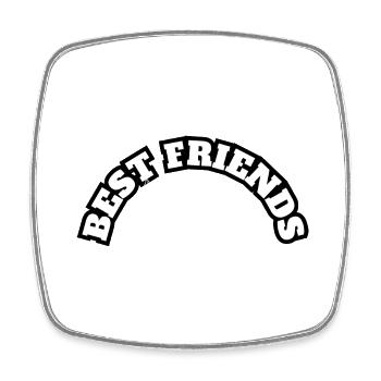 Best Friends Father With Son White - Viereckiger Kühlschrankmagnet - Weiß - Vorne