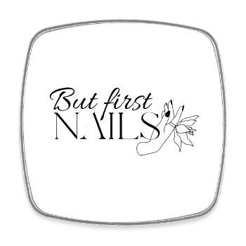 But first Nails Shirts - Viereckiger Kühlschrankmagnet - Weiß - Vorne