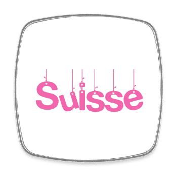SUISSE. PAYS. GENEVE. SUISSE. HUMOUR - Magnet carré - blanc - Devant