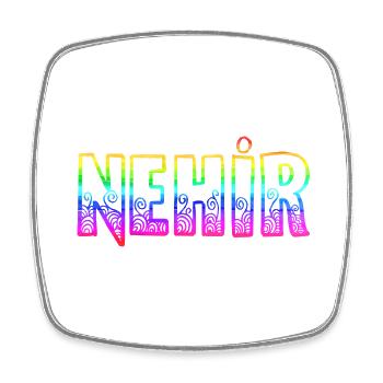 Nehir RS Rainbow - Square fridge magnet - white - Front