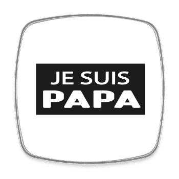 ICH BIN VATER - Viereckiger Kühlschrankmagnet - Weiß - Vorne