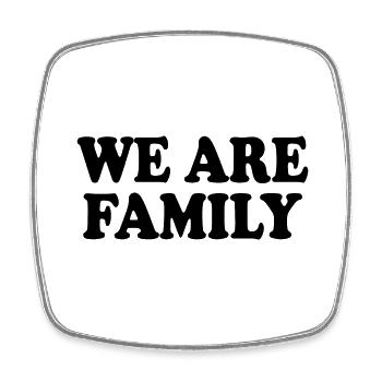 We are family - Viereckiger Kühlschrankmagnet - Weiß - Vorne