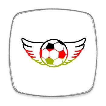 fußball deutschland - Viereckiger Kühlschrankmagnet - Weiß - Vorne