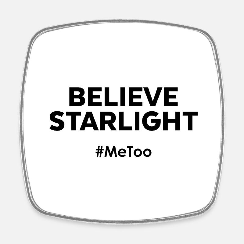 Glauben Sie Starlight - Viereckiger Kühlschrankmagnet - Weiß