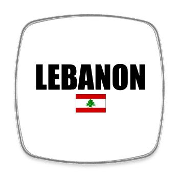 Libanon - Viereckiger Kühlschrankmagnet - Weiß - Vorne
