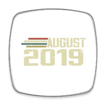 Né Août 2019 Anniversaire Août 2019 Millésime - Magnet carré - blanc - Devant