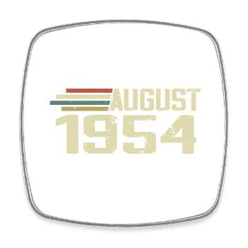 Born August 1954 Jubilee August 1954 Vintage - Square fridge magnet - white - Front