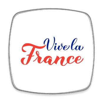 France Supporter Supporter France Flag - Square fridge magnet - white - Front