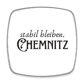 Staying stable Chemnitz - Square fridge magnet - white - Front