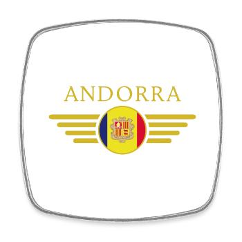 Ich liebe Andorra, Eleganz Stil Design T-Shirt - Viereckiger Kühlschrankmagnet - Weiß - Vorne