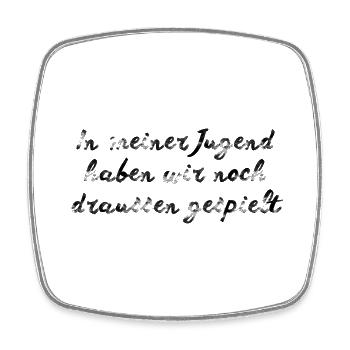 In meiner Jugend - Viereckiger Kühlschrankmagnet - Weiß - Vorne