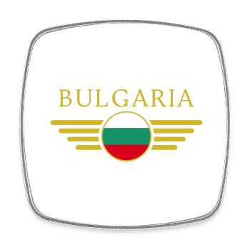 J’aime la Bulgarie, Style Design T-shirt, Vêtements - Magnet carré - blanc - Devant