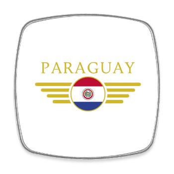Ich liebe Paraguay, Eleganz Stil Design T-Shirt - Viereckiger Kühlschrankmagnet - Weiß - Vorne