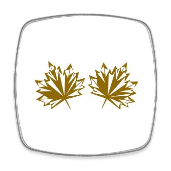 Feuille d’automne 2 - Magnet carré - blanc - Devant