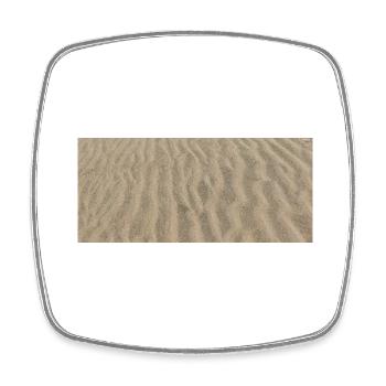 Sand horizontal - Viereckiger Kühlschrankmagnet - Weiß - Vorne