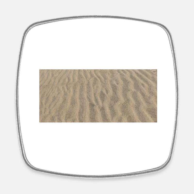 Sand horizontal - Square fridge magnet - white