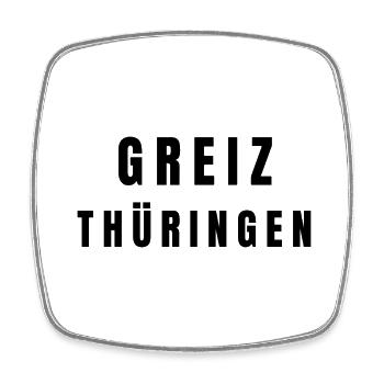 Greiz, Thuringia - Square fridge magnet - white - Front