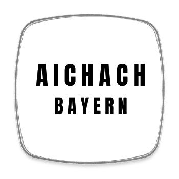 Aichach, Bavaria - Square fridge magnet - white - Front