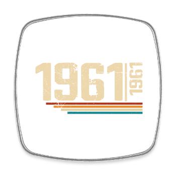 Millésime Anniversaire 1961 Fête Anniversaire 1961 - Magnet carré - blanc - Devant