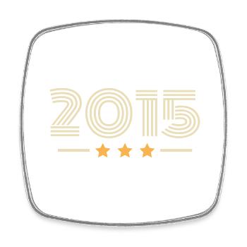 Legendär seit 2015 Geburtstagsgeschenk 2015 - Viereckiger Kühlschrankmagnet - Weiß - Vorne