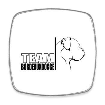 TEAM Bordeauxdogge Hunde Hund Wilsigns - Viereckiger Kühlschrankmagnet - Weiß - Vorne