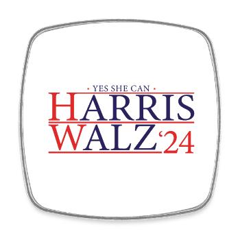 Kamala Walz 2024 - Kamala für die Präsidentin - Viereckiger Kühlschrankmagnet - Weiß - Vorne