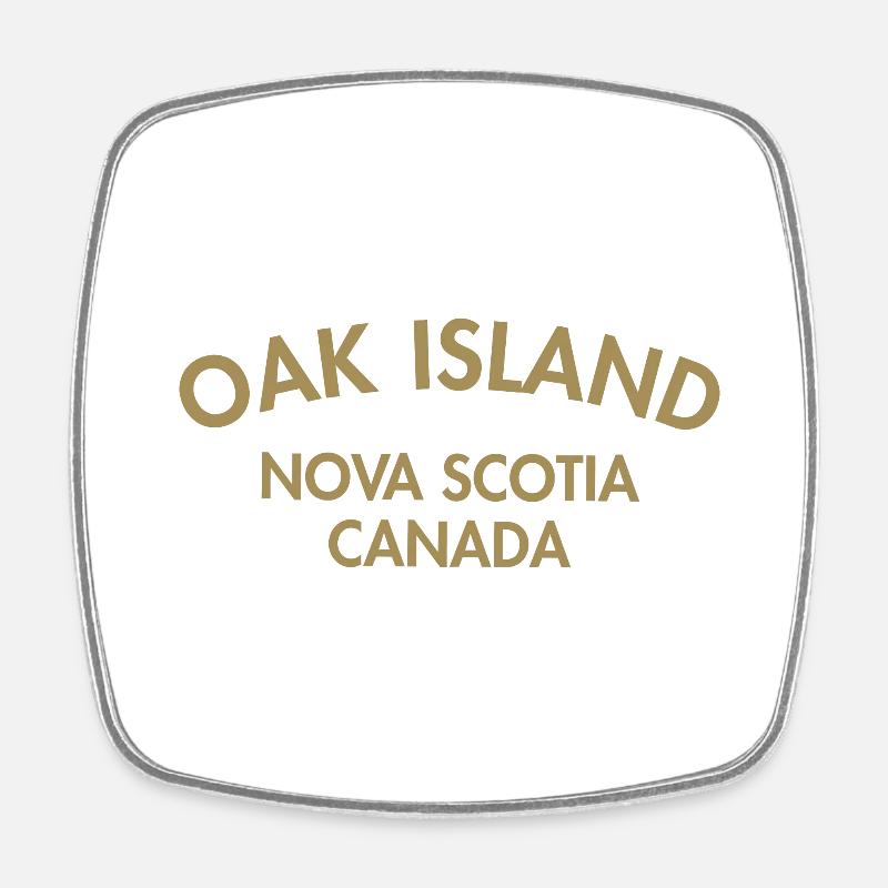 Oak Island Canada - Viereckiger Kühlschrankmagnet - Weiß