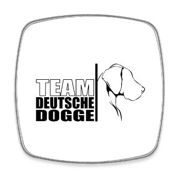 TEAM Deutscher Dogge Hunde Hund Wilsigns - Viereckiger Kühlschrankmagnet - Weiß - Vorne