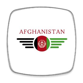 Ich liebe Afghanistan, Eleganz Stil Design T-Shirt - Viereckiger Kühlschrankmagnet - Weiß - Vorne