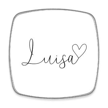 Luisa Surname First Name Girl - Square fridge magnet - white - Front
