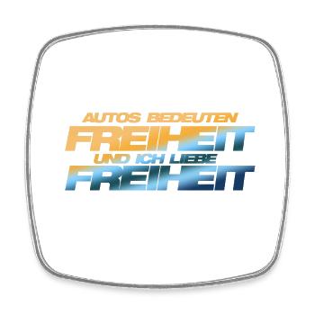 Autos Freiheit - Viereckiger Kühlschrankmagnet - Weiß - Vorne