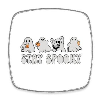 Ghosts Halloween - Stay Spooky - Square fridge magnet - white - Front