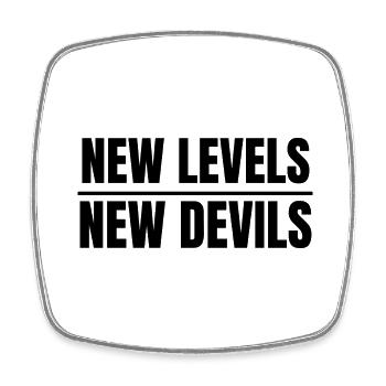New Levels New Devils - Square fridge magnet - white - Front