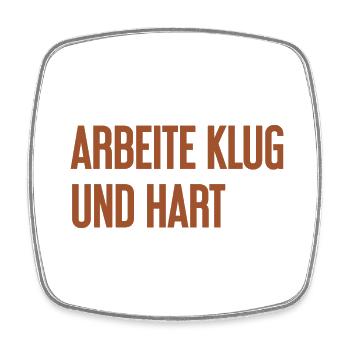 Travailler intelligemment et dur - La devise du succès pour les acteurs - Magnet carré - blanc - Devant