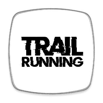 Trail Running Sports - Magnet carré - blanc - Devant