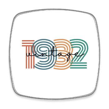 1932 Vintage Retro - Square fridge magnet - white - Front