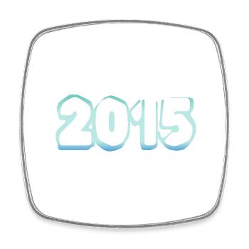 Eisblock 2015 - Square fridge magnet - white - Front