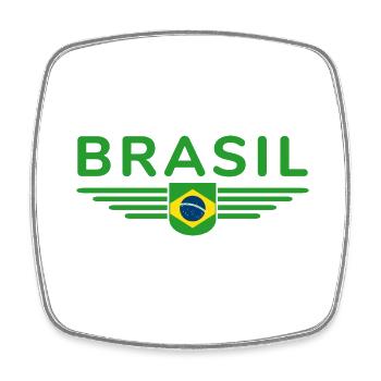 J’aime le Brésil tenue T-Shirt Design Cadeau - Magnet carré - blanc - Devant