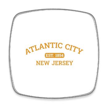 Atlantic City - New Jersey - Est. 1854 - America - Viereckiger Kühlschrankmagnet - Weiß - Vorne