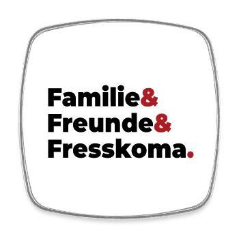 Familie Freunde Fresskoma - Viereckiger Kühlschrankmagnet - Weiß - Vorne