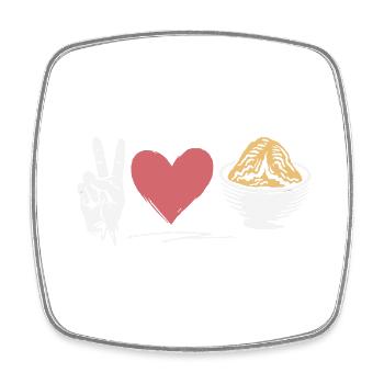 Funny saying for foodies - Square fridge magnet - white - Front