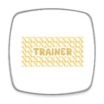Job Trainer - Square fridge magnet - white - Front