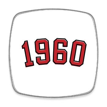 Année de naissance sport 1960 - Magnet carré - blanc - Devant