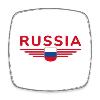 Russia T-Shirt – Pride and Tradition - Square fridge magnet - white - Front