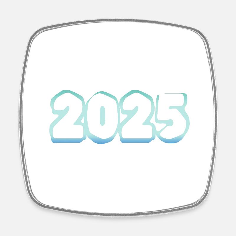 2025 - Square fridge magnet - white