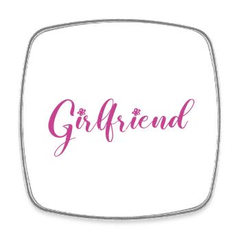 I'm Not His Girlfriend 7 - Viereckiger Kühlschrankmagnet - Weiß - Vorne